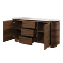 Willene 63" Server, Ceramic Top & Walnut Finish Acme