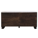 Edwyn 74" Server, Natural Marble Top & Espresso Finish Acme