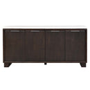 Edwyn 74" Server, Natural Marble Top & Espresso Finish Acme