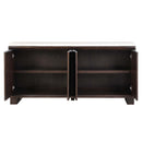 Edwyn 74" Server, Natural Marble Top & Espresso Finish Acme