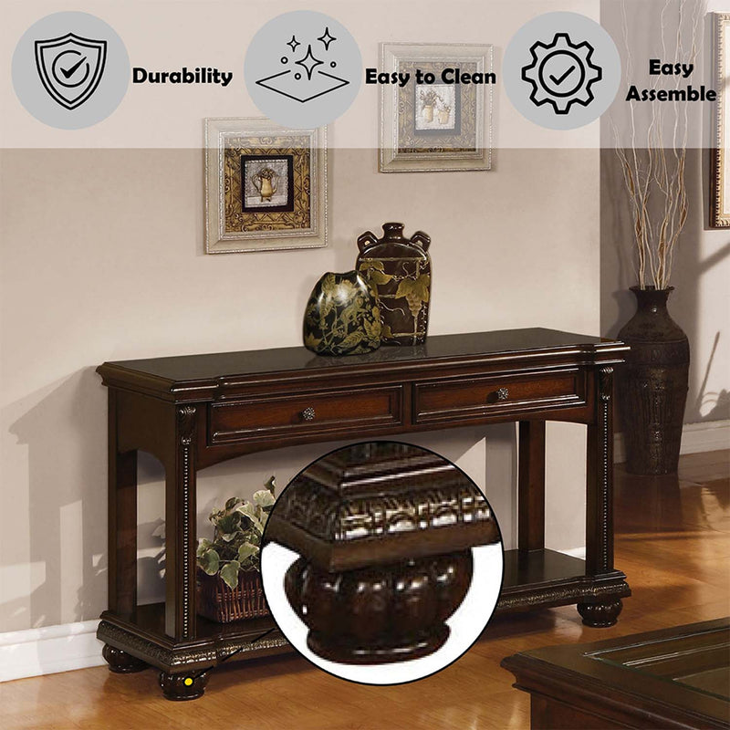 Anondale 54" Sofa Table, Cherry Finish Acme