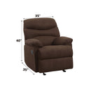 Anondale 94" Sofa, Espresso Top Grain Leather Match & Cherry Finish Acme