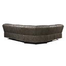 Tavin Motion 119" Sectional Sofa, Taupe Leather-Aire Match Acme