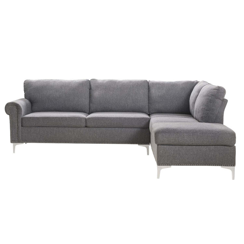 Melvyn 100" Sectional Sofa, Gray Fabric Acme