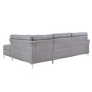 Melvyn 100" Sectional Sofa, Gray Fabric Acme