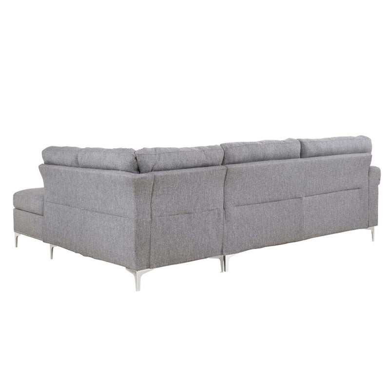 Melvyn 100" Sectional Sofa, Gray Fabric Acme