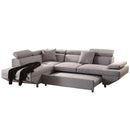 Jemima 108" Sectional Sofa, Gray Fabric Acme