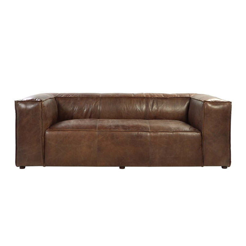 Brancaster 98" Sofa, Retro Brown Top Grain Leather Acme