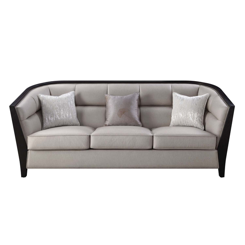 Zemocryss 85" Sofa w/3 Pillows, Beige Fabric Acme