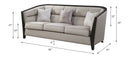 Zemocryss 85" Sofa w/3 Pillows, Beige Fabric Acme