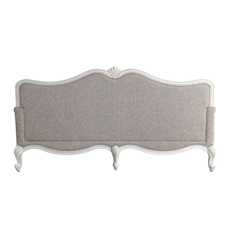 Ciddrenar 88" Sofa w/5 Pillows, Fabric & White Finish Acme