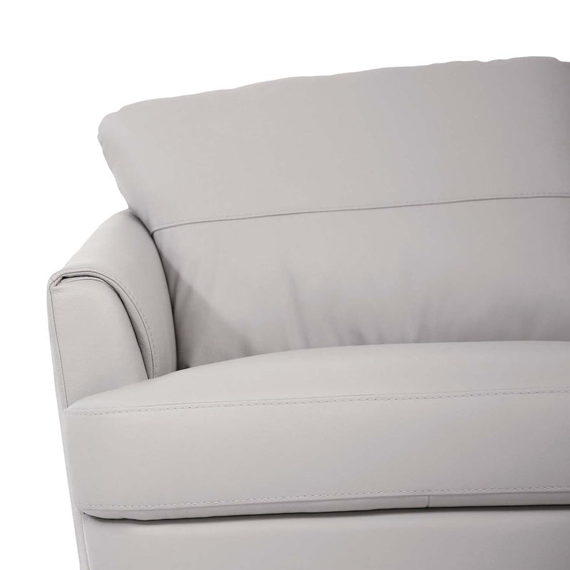 Helena 83" Sofa, Pearl Gray Leather Acme
