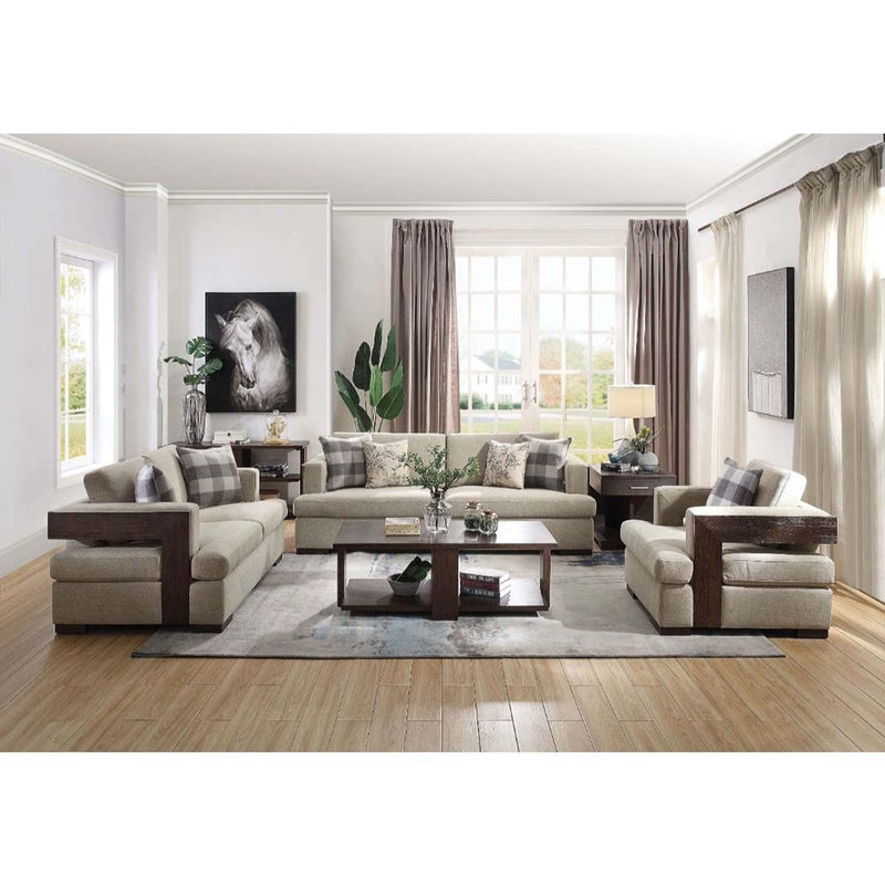 Olwen Power Motion Sectional Sofa, Mocha Nubuck Acme