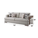 Olwen Power Motion Sectional Sofa, Mocha Nubuck Acme