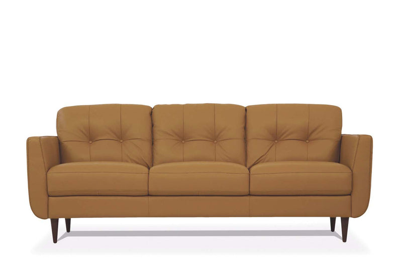 Radwan 83" Sofa, Camel Leather Acme