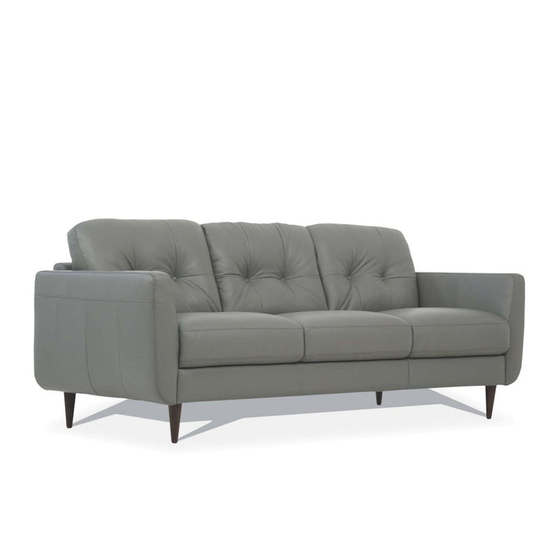 Radwan 83" Sofa, Pesto Green Leather Acme