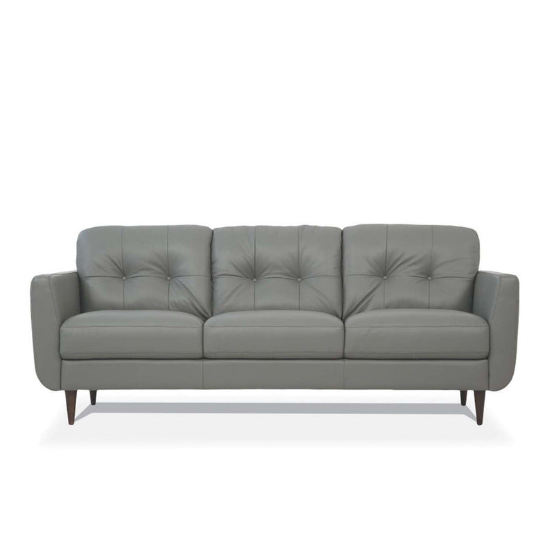 Radwan 83" Sofa, Pesto Green Leather Acme