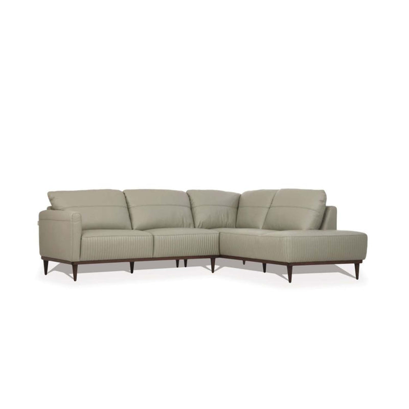 Tampa 103" Sectional Sofa, Airy Green Leather Acme