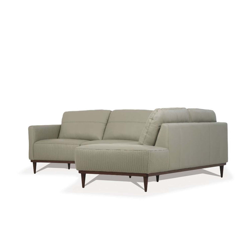 Tampa 103" Sectional Sofa, Airy Green Leather Acme
