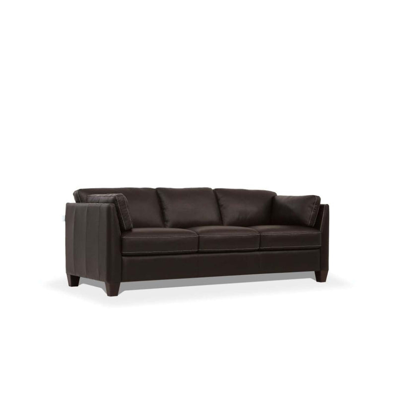 Matias 81" Sofa, Chocolate Leather Acme
