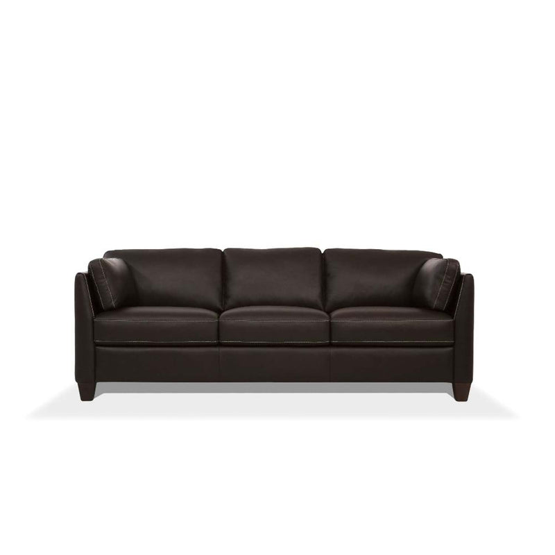 Matias 81" Sofa, Chocolate Leather Acme