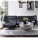Maeko 113" Sectional Sofa, Dark Gray Top Grain Leather Acme