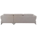 Josiah 137" Sectional Sofa, Sand Fabric Acme