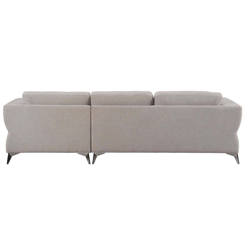 Josiah 137" Sectional Sofa, Sand Fabric Acme