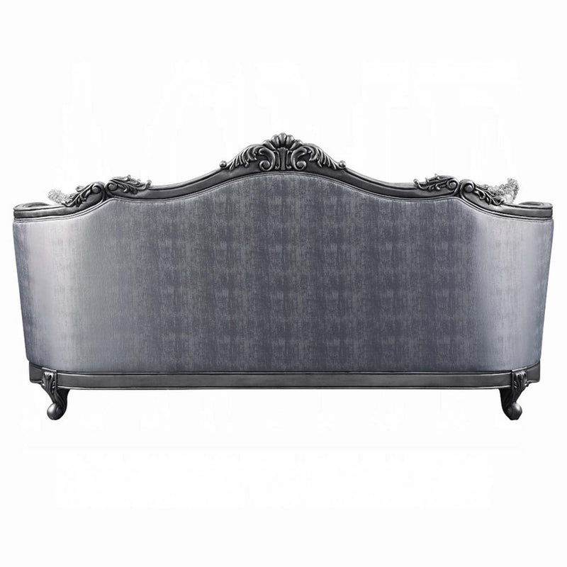 Ariadne 89" Sofa w/5 Pillows, Fabric & Platinum Finish Acme