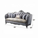 Ariadne 89" Sofa w/5 Pillows, Fabric & Platinum Finish Acme