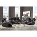 Braylon 90" Motion Sofa, Magnetite Faux Leather Acme