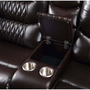 Braylon 90" Motion Sofa, Brown Faux Leather Acme
