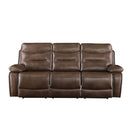 Aashi 90" Motion Sofa, Brown Leather-Gel Match Acme