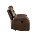 Aashi 90" Motion Sofa, Brown Leather-Gel Match Acme