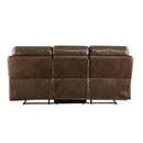 Aashi 90" Motion Sofa, Brown Leather-Gel Match Acme