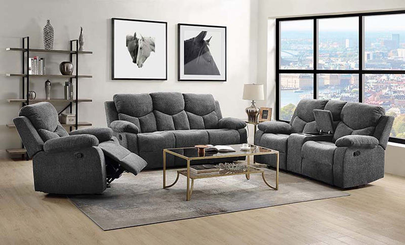 Kalen 82" Motion Sofa, Gray Chenille Acme