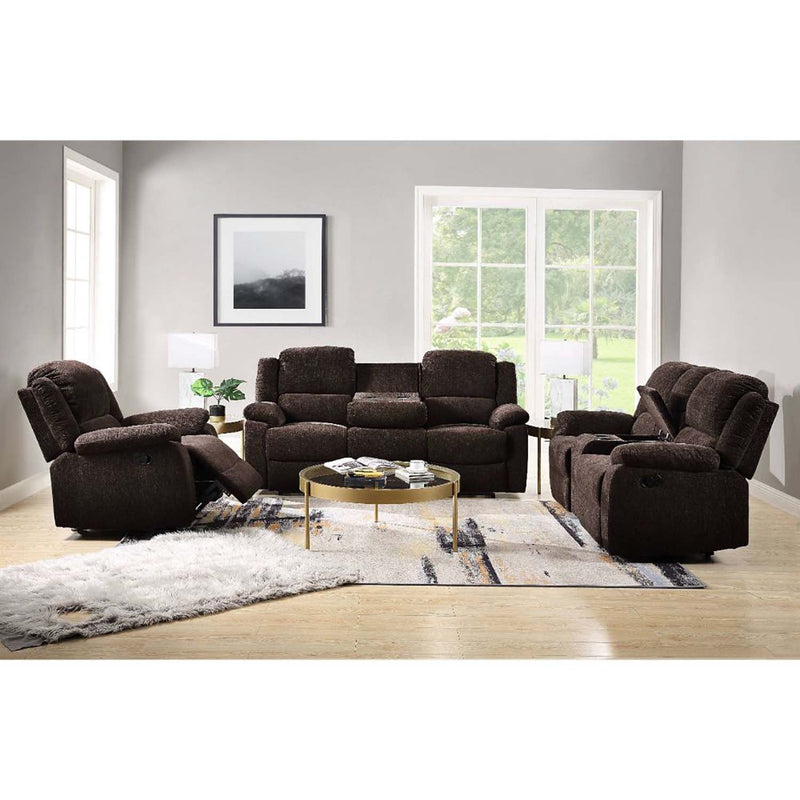 Madden 79" Motion Sofa, Brown Chenille Acme