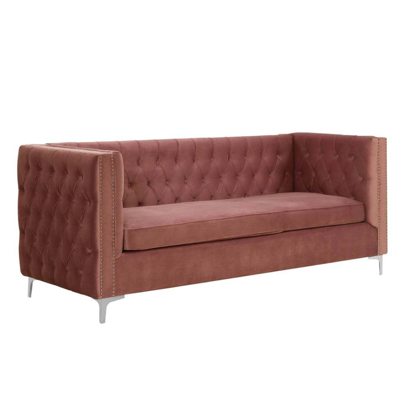 Rhett 109" Sectional Sofa, Coral Velvet Acme