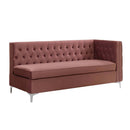Rhett 109" Sectional Sofa, Coral Velvet Acme