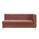 Rhett 109" Sectional Sofa, Coral Velvet Acme