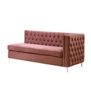Rhett 109" Sectional Sofa, Coral Velvet Acme