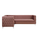 Rhett 109" Sectional Sofa, Coral Velvet Acme