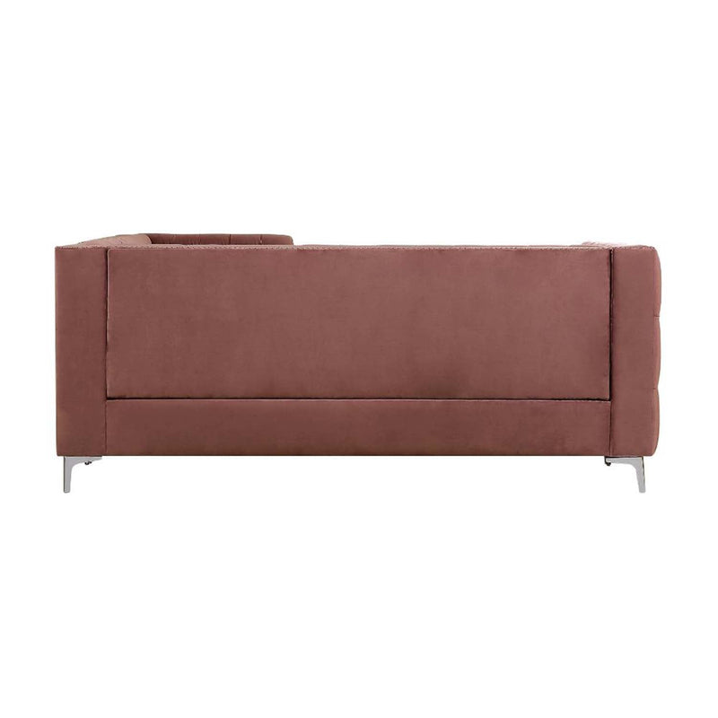 Rhett 109" Sectional Sofa, Coral Velvet Acme