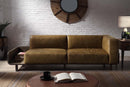 Blanca 91" Sofa, Chestnut Top Grain Leather & Rustic Oak Finish Acme