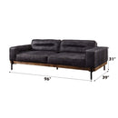 Silchester 96" Sofa, Antique Ebony Top Grain Leather Acme
