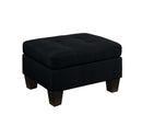 Earsom 81" Reversible Sofa & Ottoman, Black Linen Acme