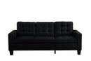 Earsom 81" Reversible Sofa & Ottoman, Black Linen Acme