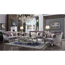 Versailles 99" Sofa w/7 Pillows, Velvet & Antique Platinum Acme