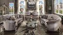 Versailles 109" Sofa w/5 Pillows, Velvet & Antique Platinum Acme