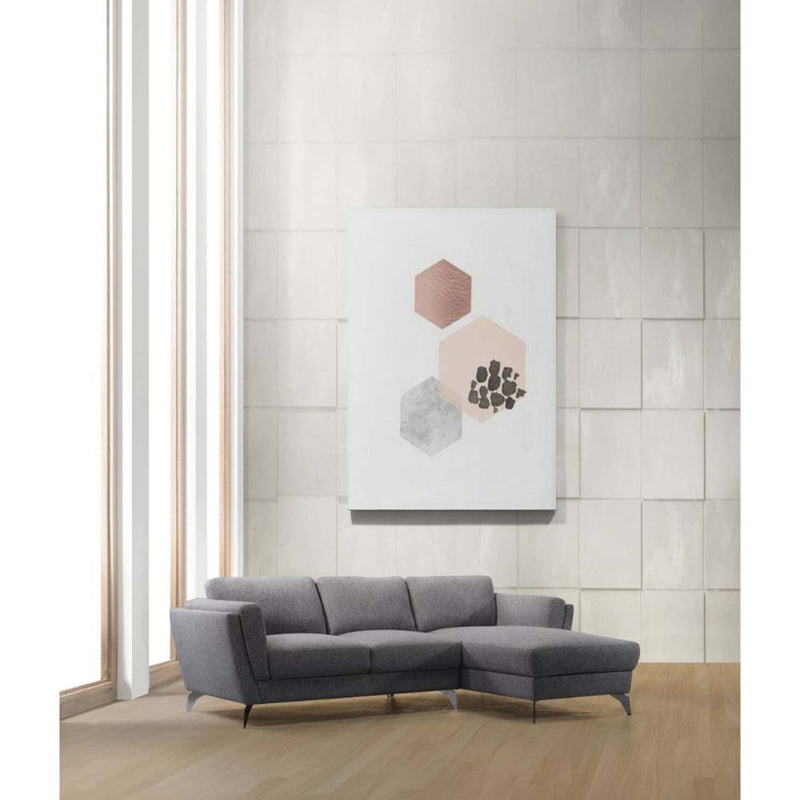 Beckett 98" Sectional Sofa, Gray Fabric Acme